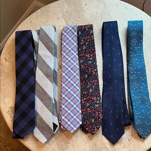 J. Crew Factory Bundle #1 Men's Ties 6 Neck Ties